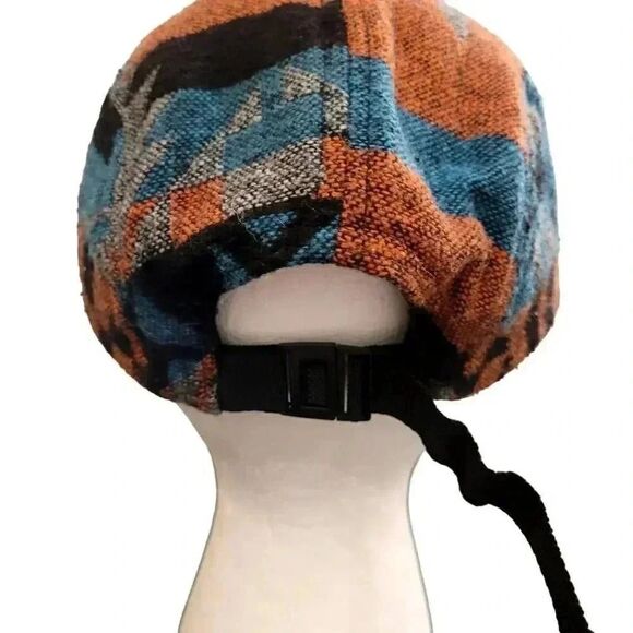 Carbon Men's Black/Orange/Blue Poly/Wool Adj Cap - Picture 9 of 10